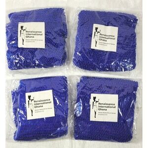 4 Renaissance International Ren Ghana Kenzie's Netted African‎ Sponges - Blue